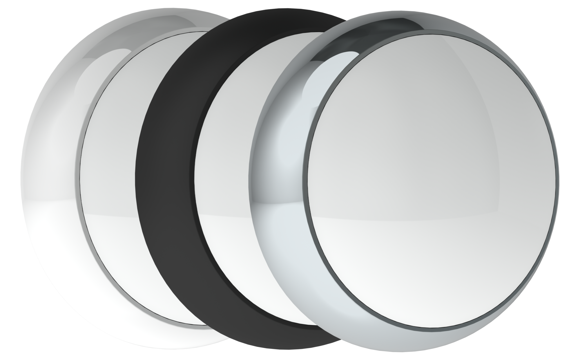 LED Commercial Lighting: White, black and chrome Duxford IP65 Bulkhead